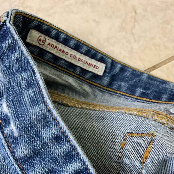 AG Adriano Goldschmied Women's Premiere Skinny Straight Size 29R Distressed jean - Picture 9 of 11